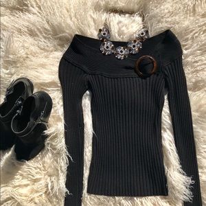 Wow Couture Off The Shoulder Sweater